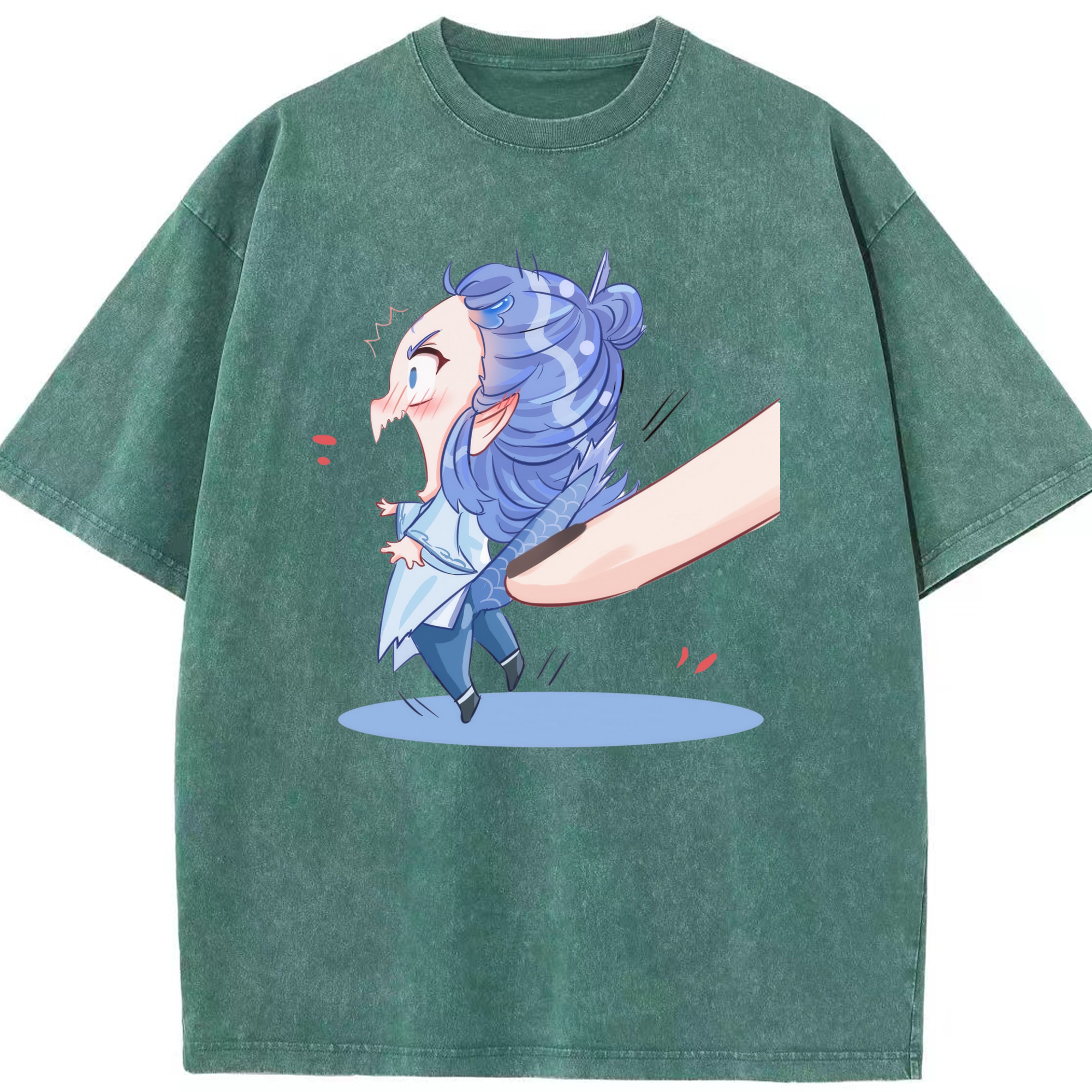 （画像用） Ne Zha 2 ナタ 魔童の大暴れ 綿100% ヴィンテージ風 半袖Tシャツ（フロントプリント）